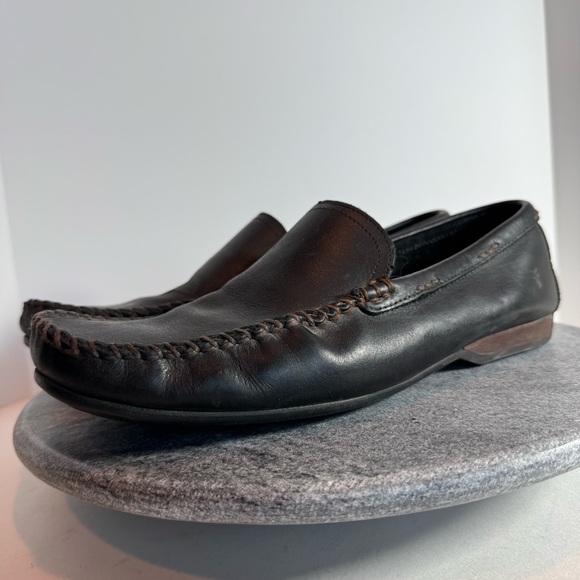 Frye Leather Loafers Slip On Black Shoes 10.5 D - Picture 13 of 13